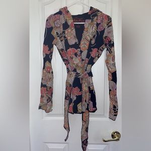 Vintage Lucky Brand Floral Hooded Jacket